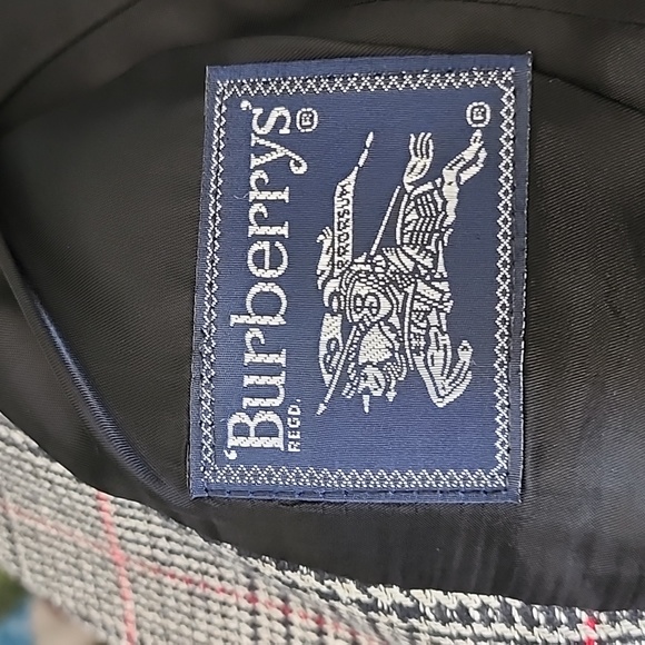 AUTHENTIC Vintage Burberry Herringbone Coat Dinner Jacket Business Elegant Luxe - Picture 9 of 15